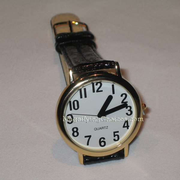 Unisex Low Vision Watch Gold Tone - Click Image to Close